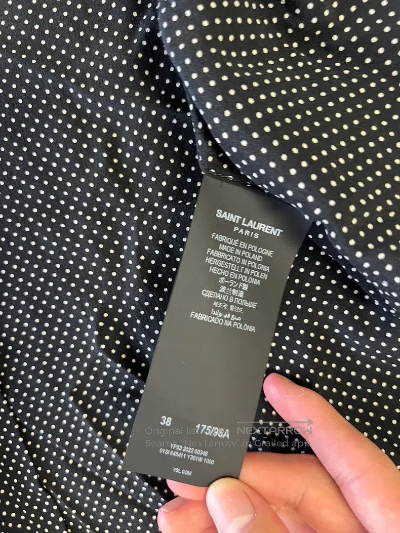 Saint Laurent Paris Saint Laurent Paris Polka Dot Shirt Size XS / US 0-2 / IT 36-38 - 3 Thumbnail