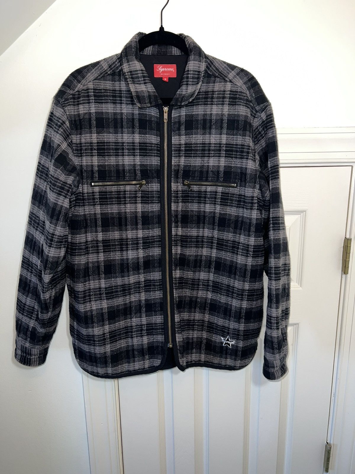 Supreme Supreme Quilted Plaid Zip Up Shirt Jacket | Grailed