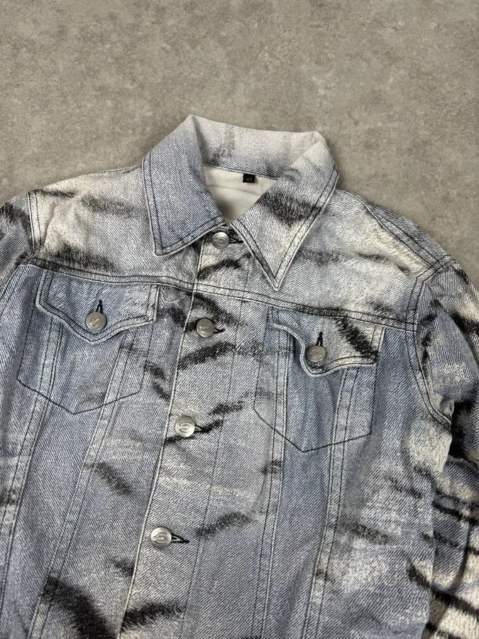 Roberto Cavalli SS2002 Cavalli Blue & White Zebra Savage Denim Jacket Size S / US 4 / IT 40 - 5 Thumbnail
