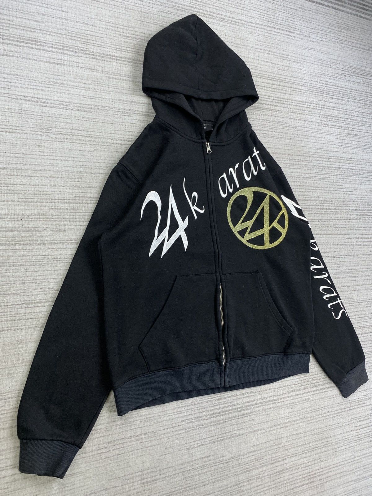 Japanese Brand Vintage 24 Karats Surf Style Sweatshirt Zipper Hoodie Size US L / EU 52-54 / 3 - 4 Thumbnail