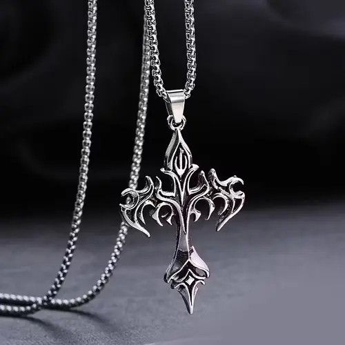 Other Flame Cross Pendant Necklace Size ONE SIZE - 1 Thumbnail
