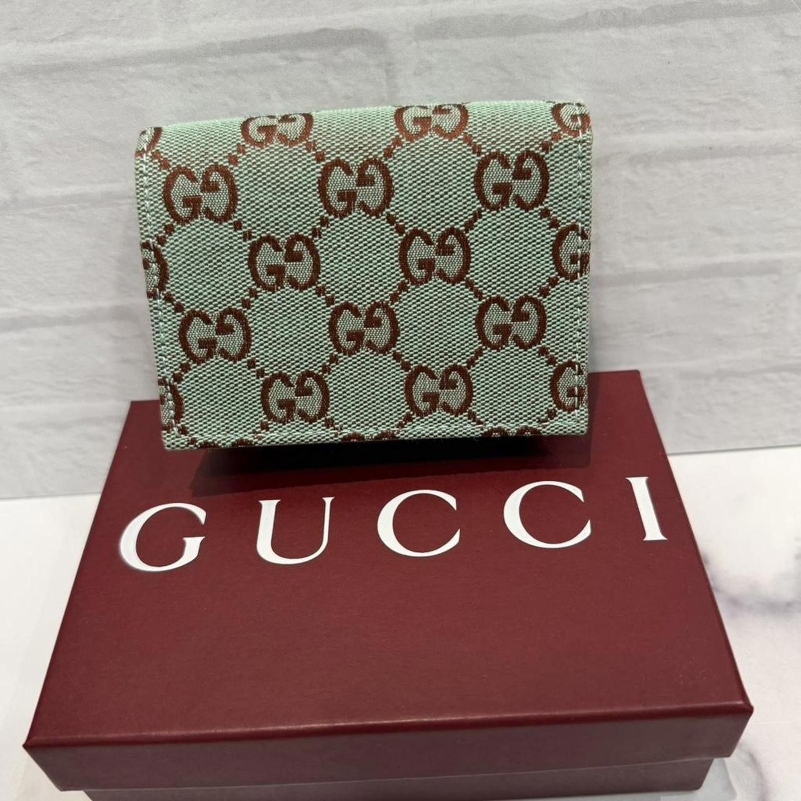 Gucci Gucci green and brown small wallet Size ONE SIZE - 2 Thumbnail