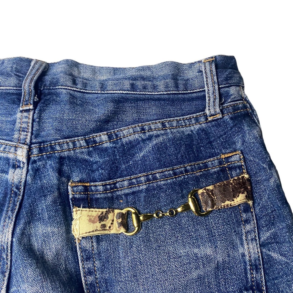 If Six Was Nine Spinash Distressed Washed Snake Chain Jeans Size US 29 - 9 Thumbnail