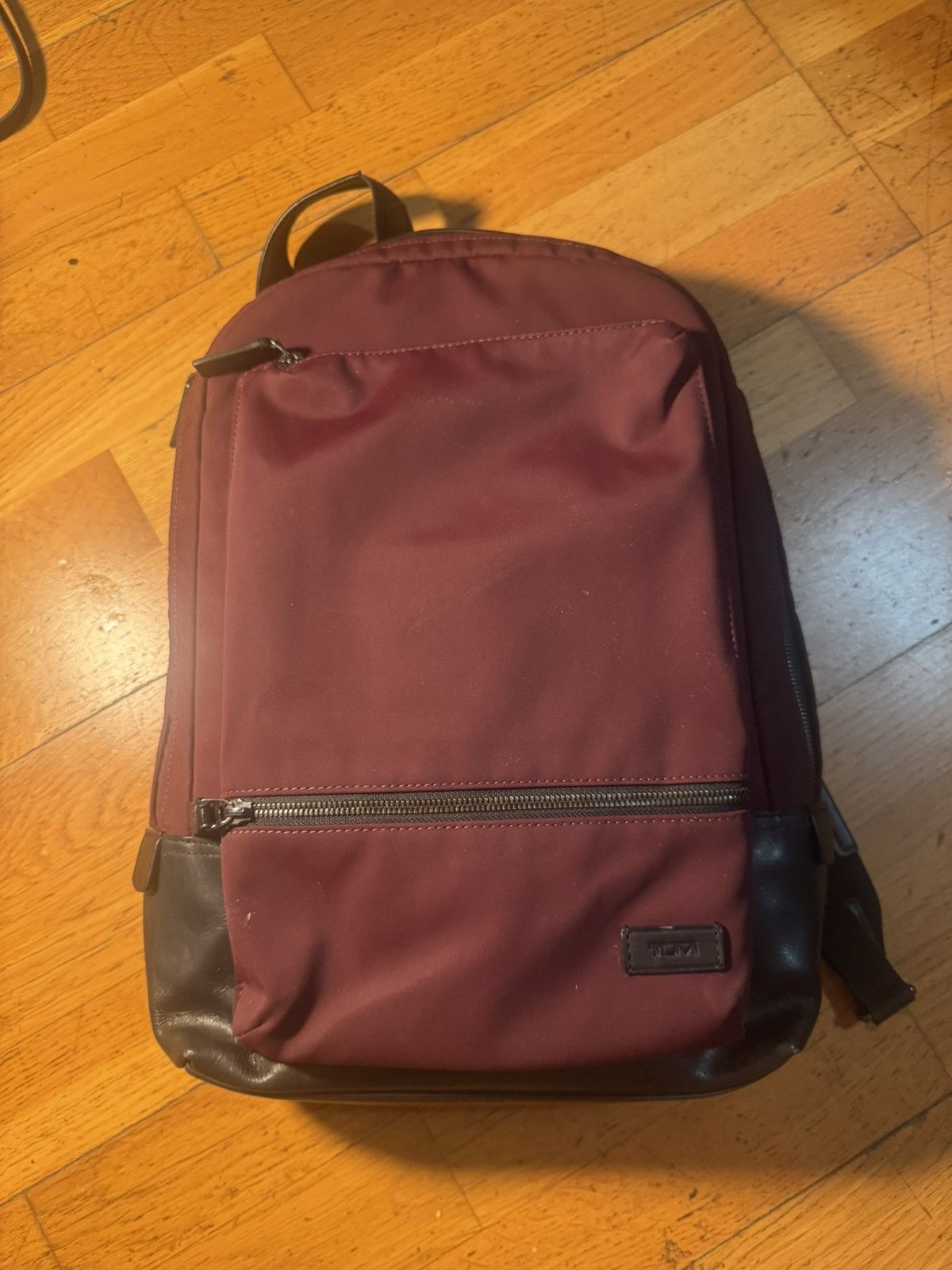 Tumi TUMI Voyageur Burgundy Nylon Leather Trim Backpack Size ONE SIZE - 2 Thumbnail