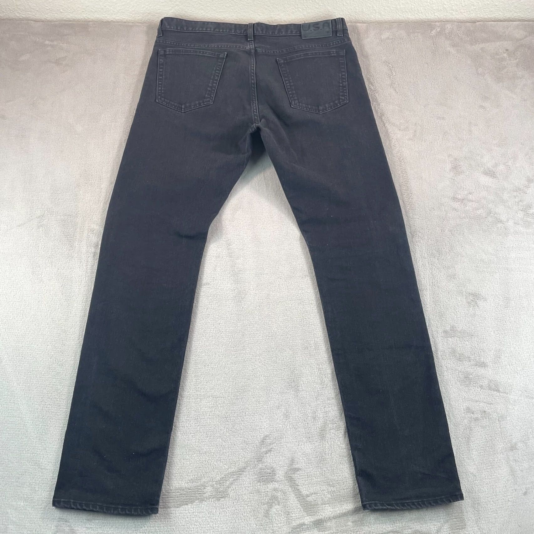 John Varvatos John Varvatos USA Bowery Jeans Men 38x34 Black Slim Straight Button Fly Grunge Size US 38 / EU 54 - 6 Thumbnail