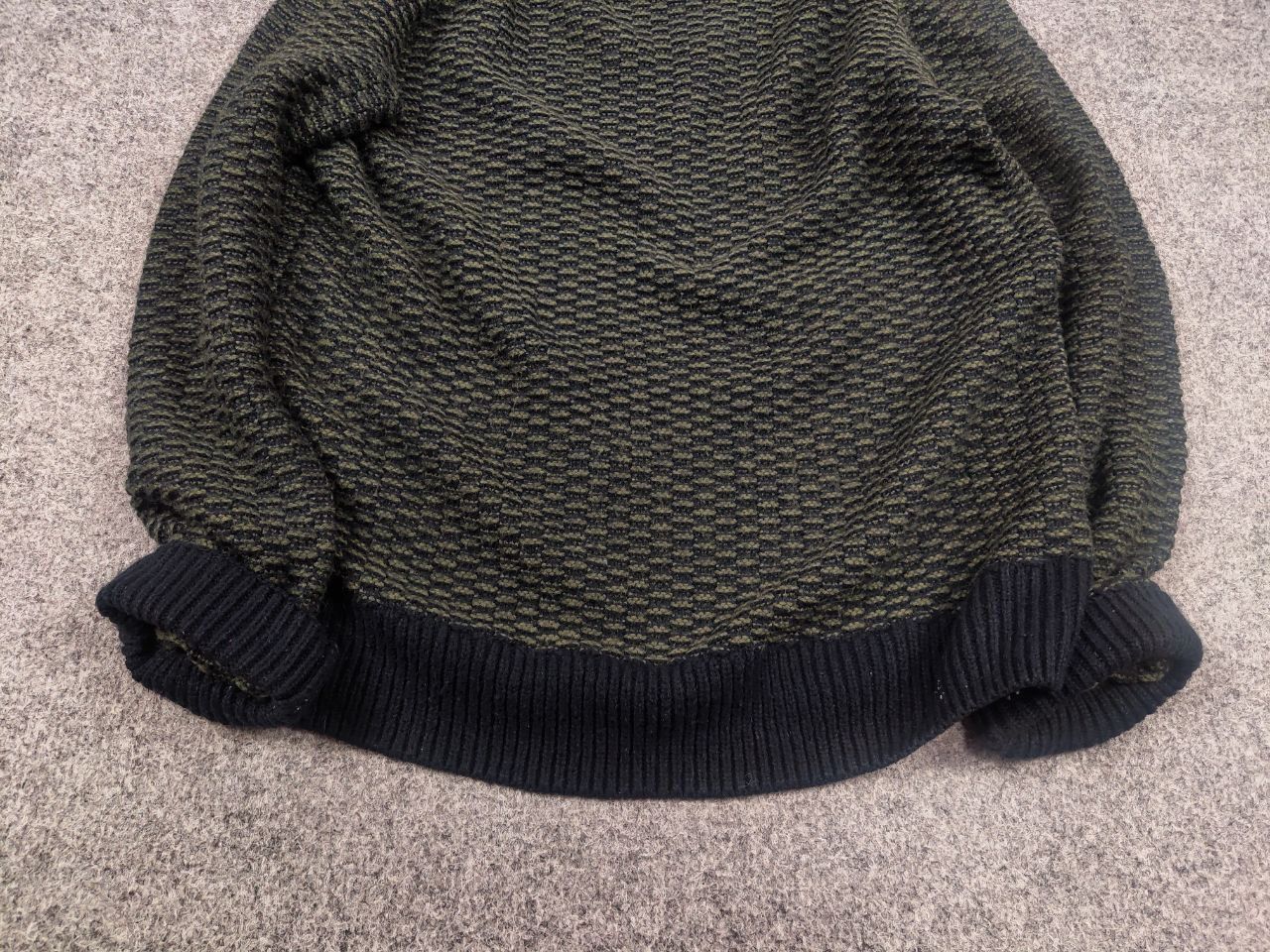 Folk Folk Design Dark Green Black Blend Knit Sweater Vintage Size US S / EU 44-46 / 1 - 5 Thumbnail