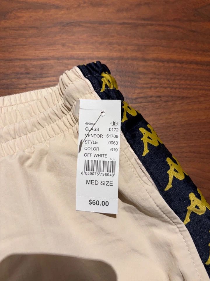 Kappa Kappa Swim Shorts Beige Black Gold Logo Mesh Liner (M) Size US 29 - 3 Thumbnail
