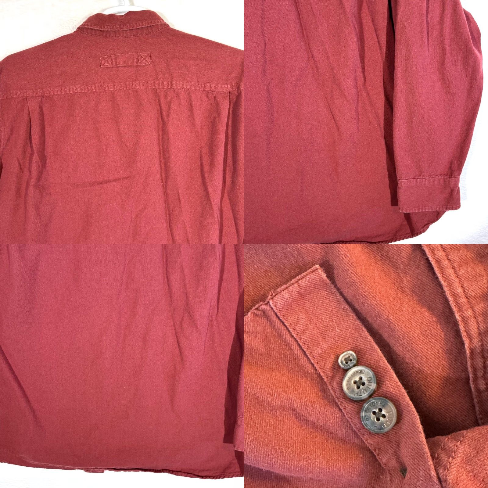 CO Duluth Trading Company Shirt Men 2XL Red 100% Cotton Long Sleeve Workwear Shirt Size US XXL / EU 58 / 5 - 9 Thumbnail