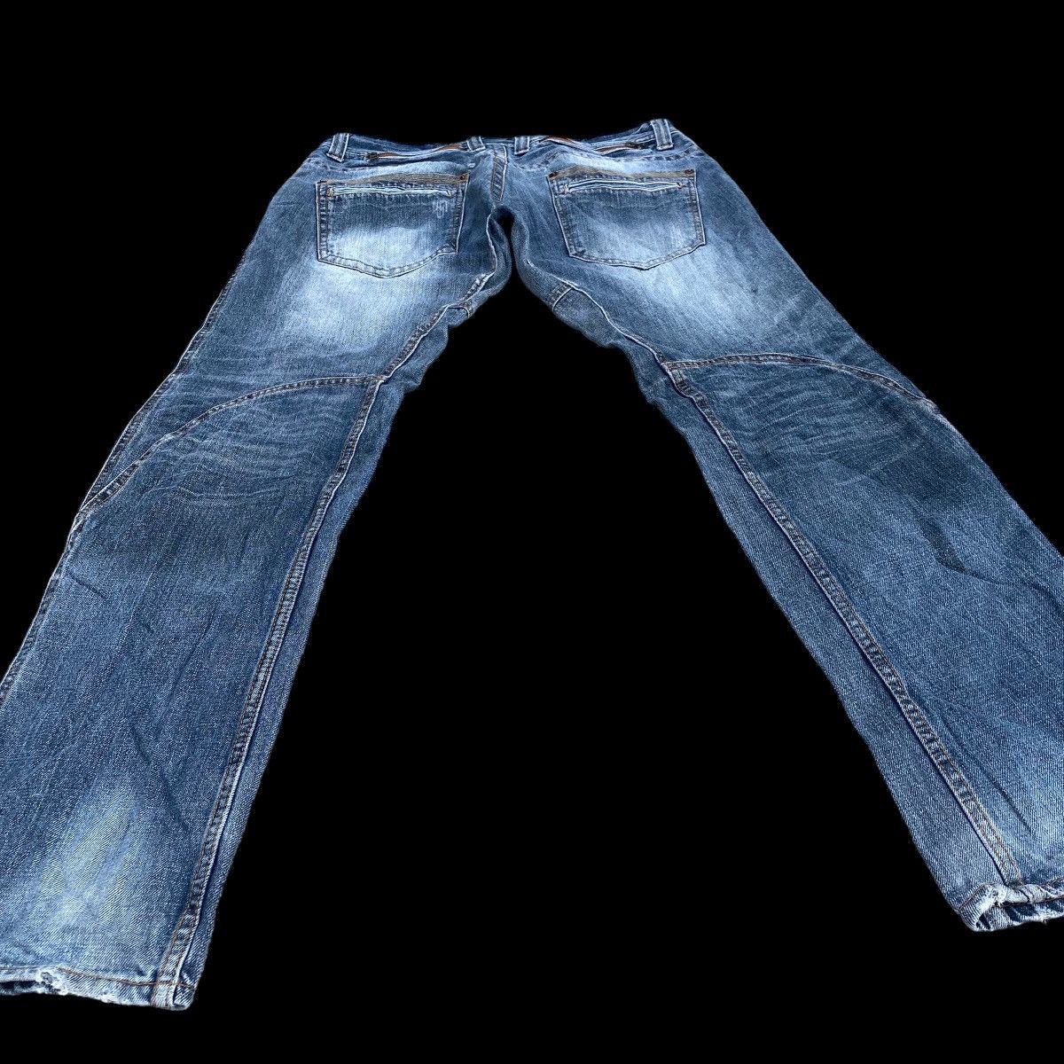 Japanese Brand Multi Pocket Made In Heaven Bondage Faded Blue Denim Jeans Size US 36 / EU 52 - 10 Thumbnail