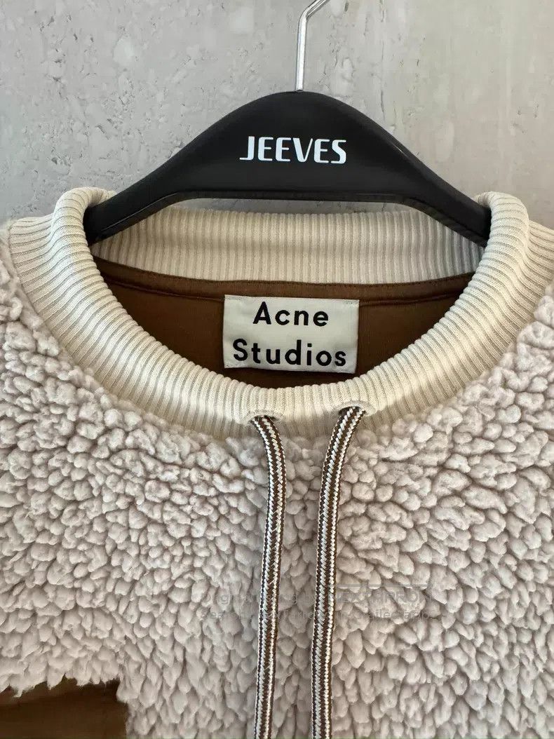 Acne Studios Acne Studios Beige Drawstring Fleece Pocket Sweatshirt, Lo Size US XS / EU 42 / 0 - 2 Thumbnail