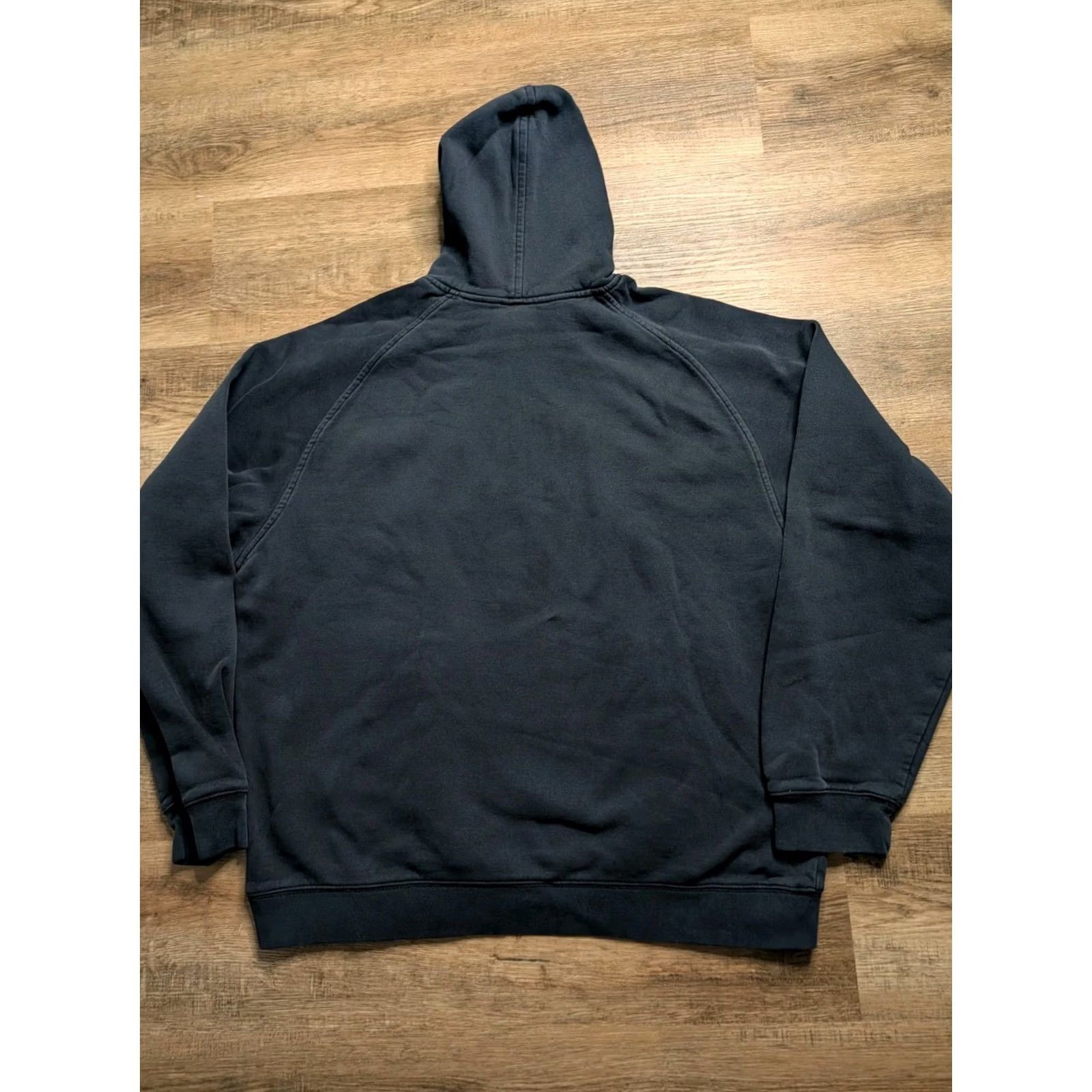 Nike VINTAGE Nike Hoodie Spellout Logo Center Swoosh Center Check Black Size XL Mens 90s Size US XL / EU 56 / 4 - 3 Thumbnail