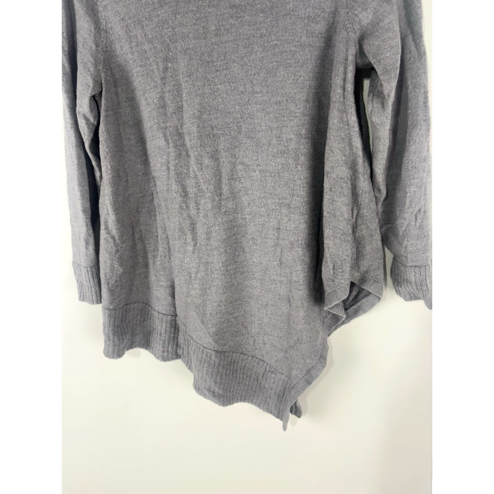 Eileen Fisher Eileen Fisher Women's Pullover Sweater Petite Gray 100% Merino Wool 3/4 Sleeve Turtleneck Fall Winter Size L / US 10 / IT 46 - 3 Thumbnail