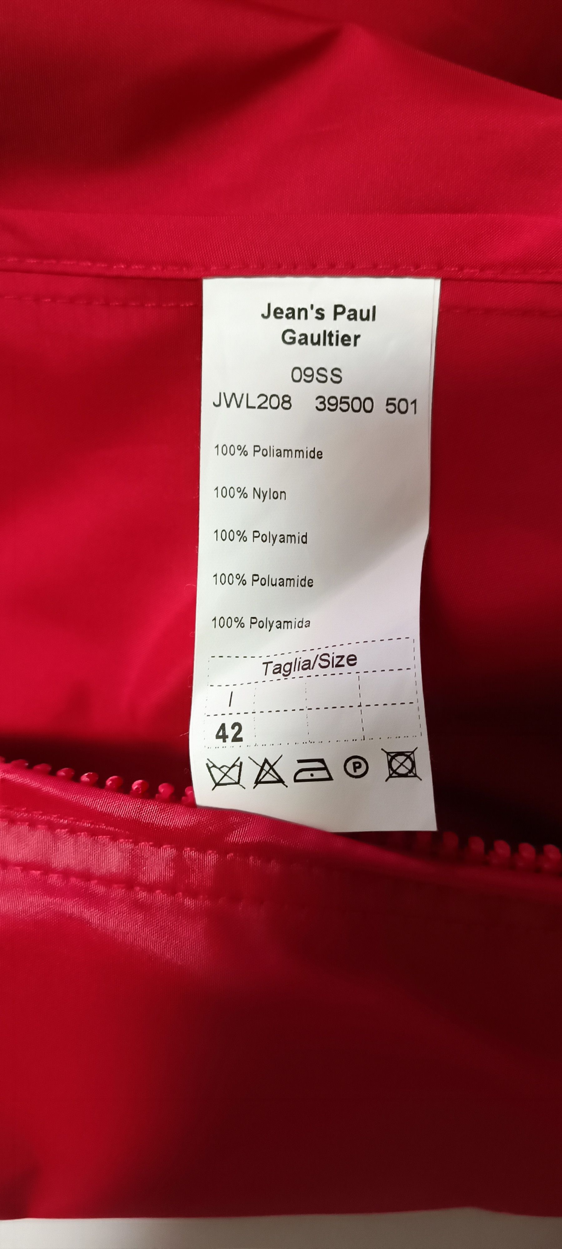 Jean Paul Gaultier Early 2000's - Biker red nylon jacket Size S / US 4 / IT 40 - 5 Thumbnail