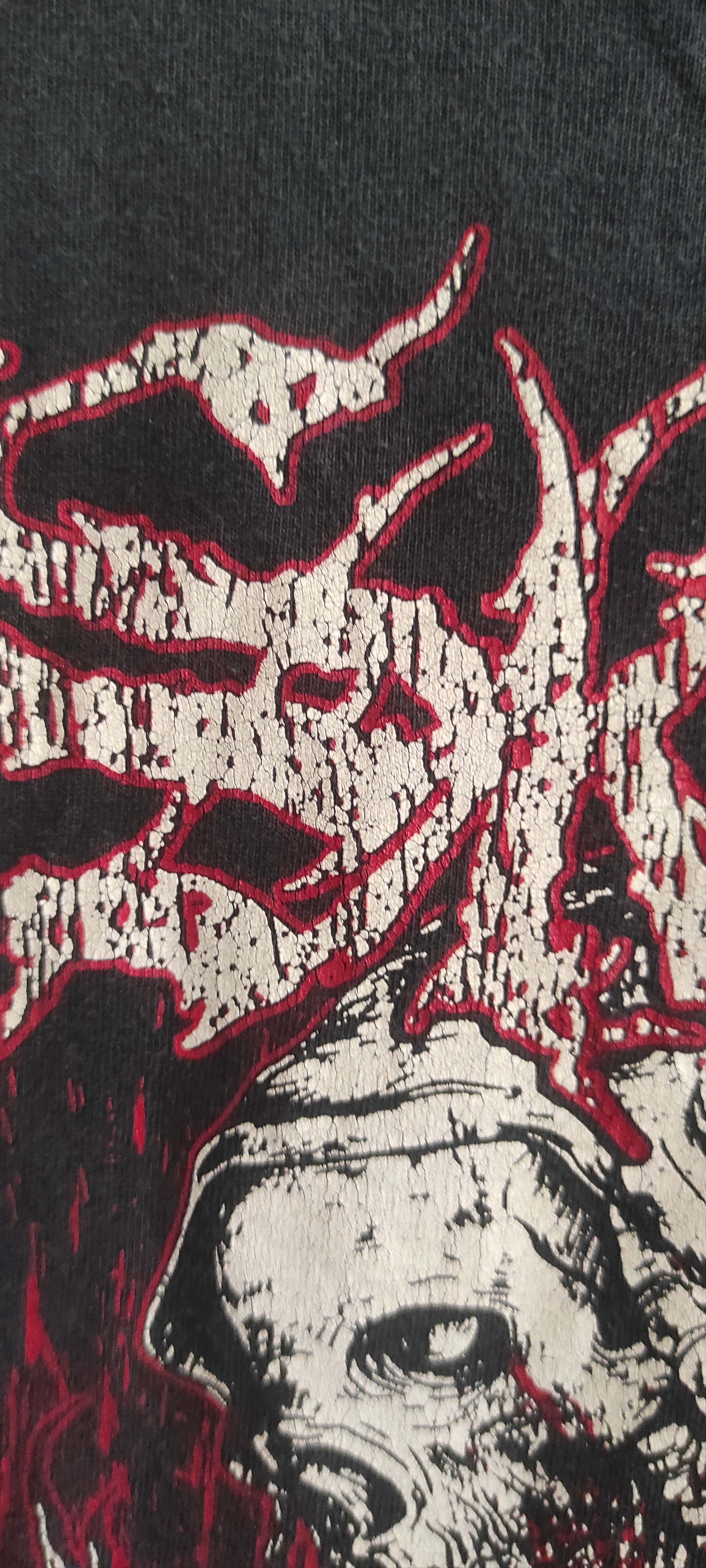 Gildan × Vintage VTG Gildan Graphic Skull Skeleton T shirt Skill To Kill Size US L / EU 52-54 / 3 - 5 Thumbnail