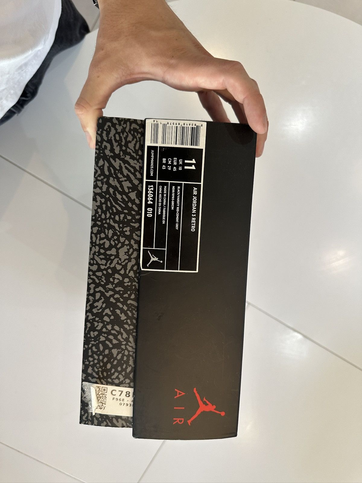 Jordan Brand Jordan 3 Black Cement 2011 Size US 11 / EU 44 - 5 Thumbnail