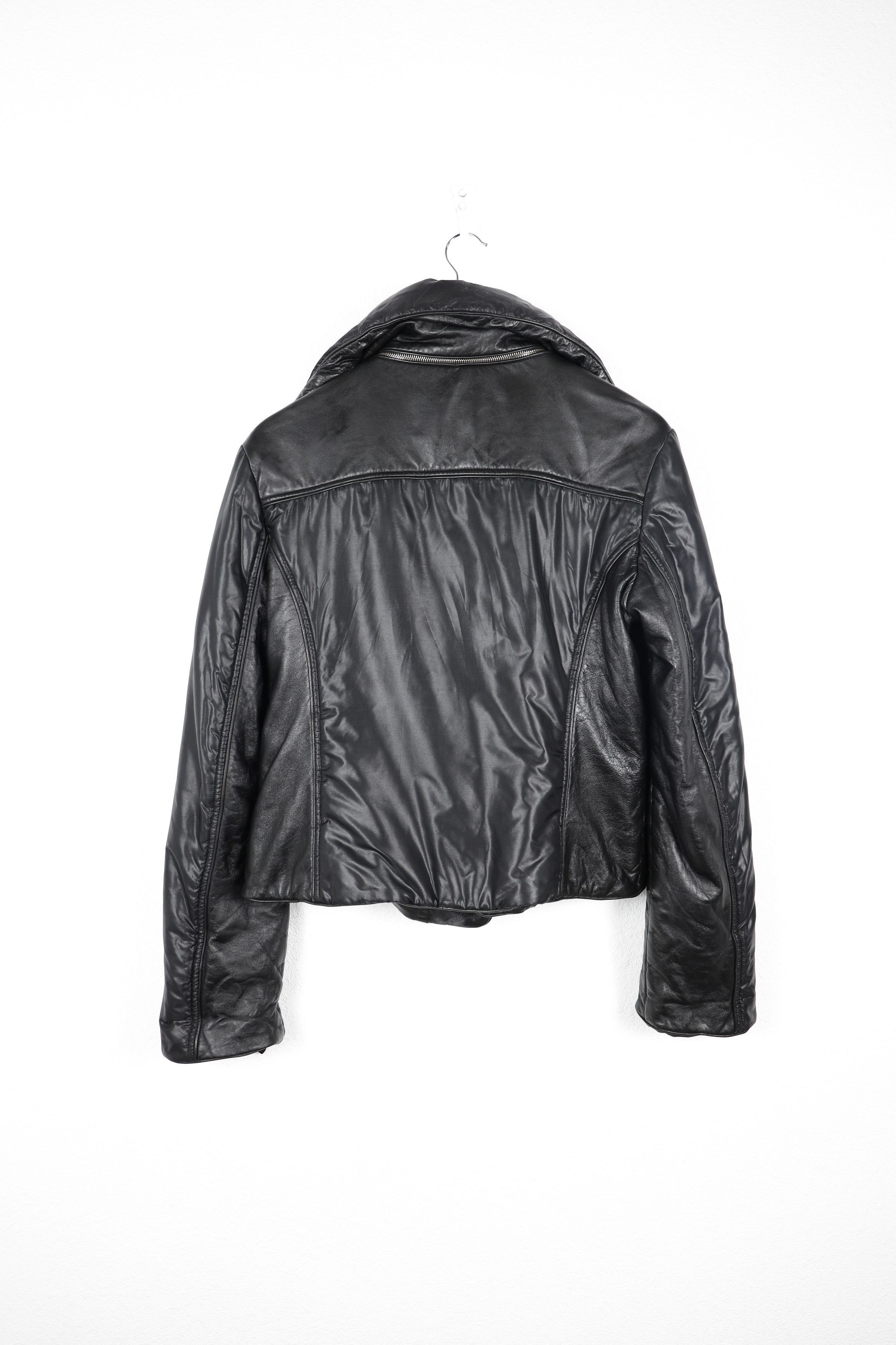 Ermanno Scervino Ermanno Scervino Nylon Leather Collar Design Biker Jacket Size M / US 6-8 / IT 42-44 - 12 Thumbnail