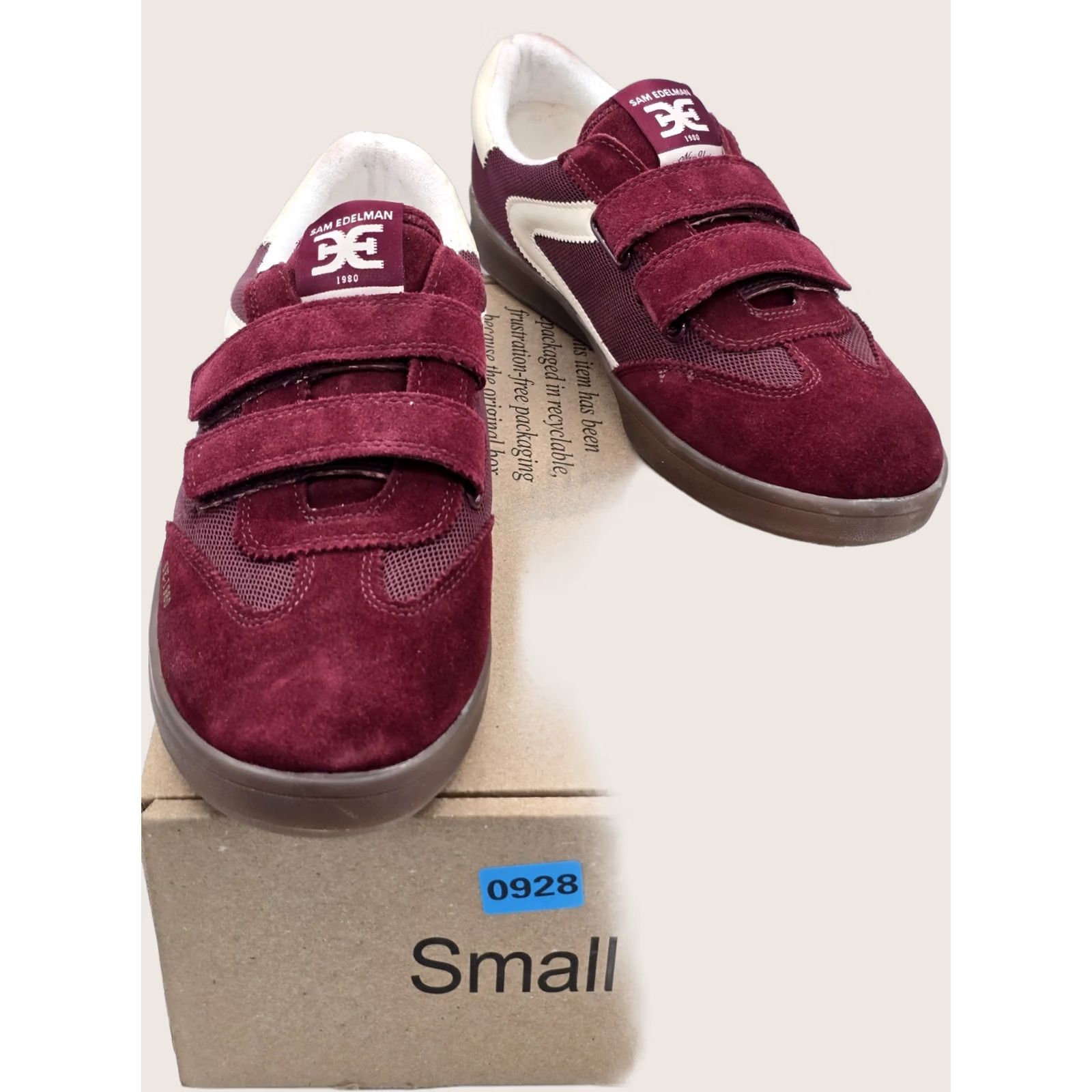 Sam Edelman Sam Edelman Talia Womens Sneakers Suede Leather Wine Red Sz 12M - M - Optic Suede Leather Fitness Athletic Casual Footwear Womens Size US 12 / IT 42 - 1 Thumbnail