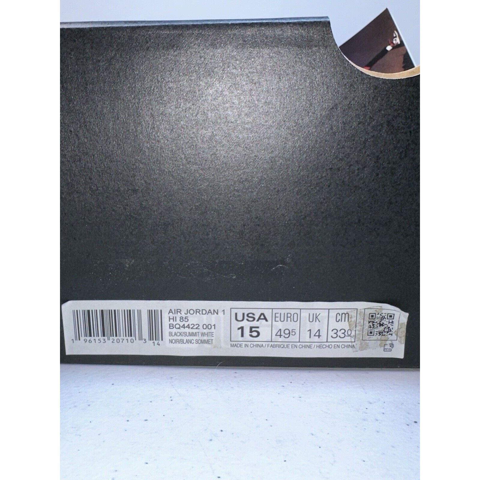 Nike Size 15 - Air Jordan 1 HI 85 OG 'Black White' BQ4422-001 Size US 15 / EU 48 - 7 Thumbnail