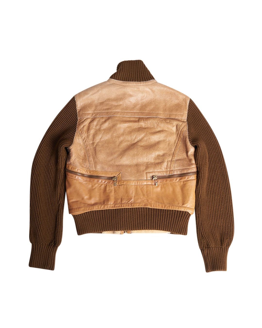 Dirk Bikkembergs Dirk Bikkembergs F/W2004 Mens Fleece Lined Leather Jacket Size US L / EU 52-54 / 3 - 2 Thumbnail
