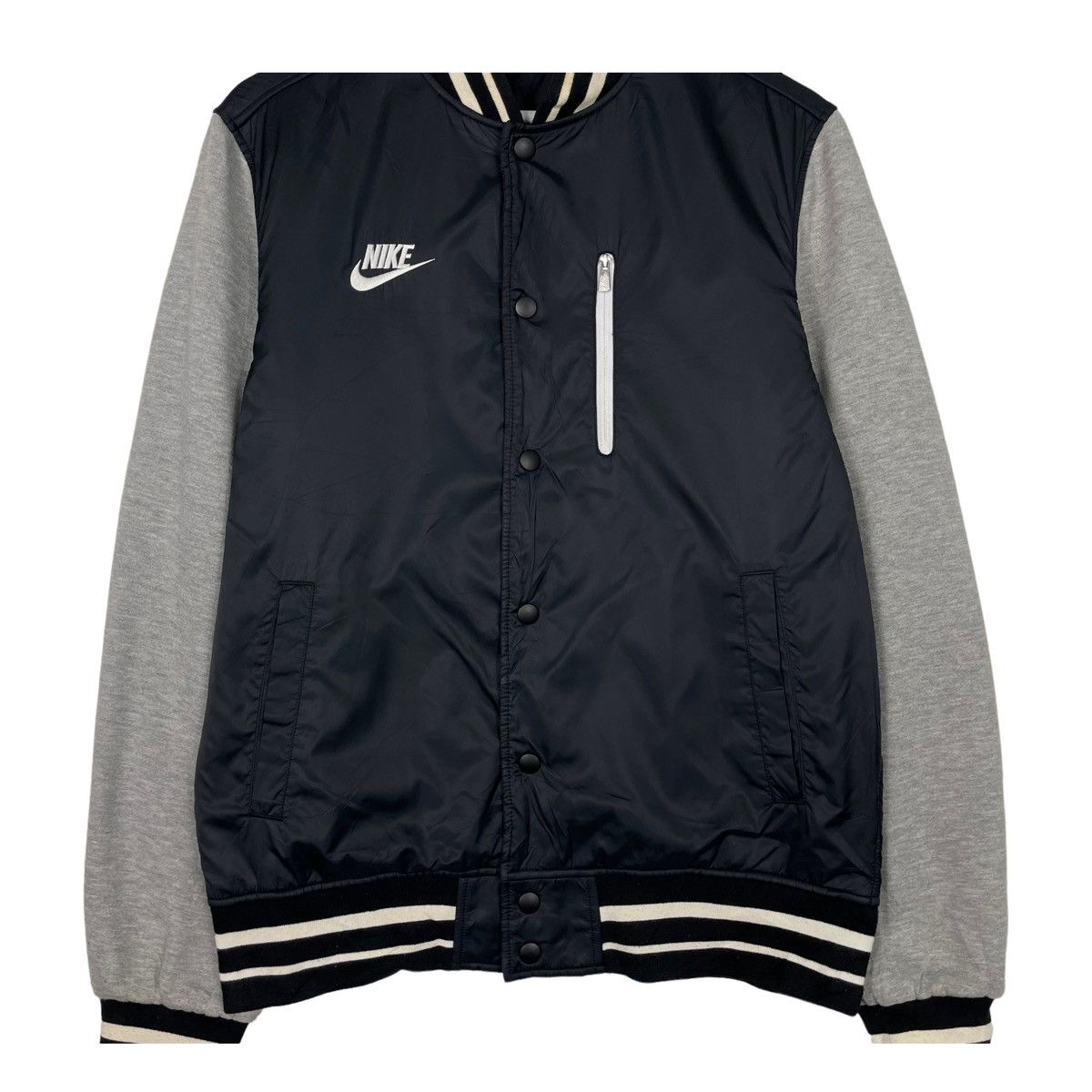 Nike 💥NIKE Y2K SNAP VARSITY JACKET Size US L / EU 52-54 / 3 - 5 Thumbnail