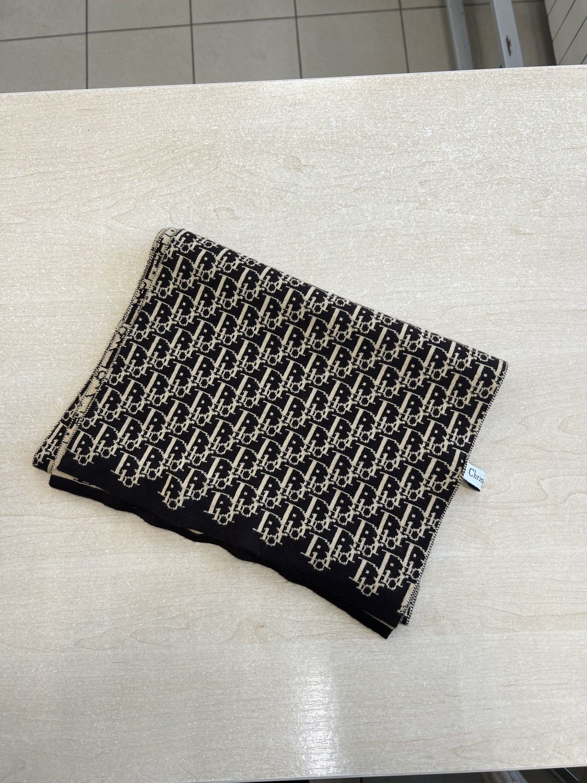 Dior Christian Dior Oblique Monogram Wool/cashmere Scarf Size ONE SIZE - 2 Thumbnail