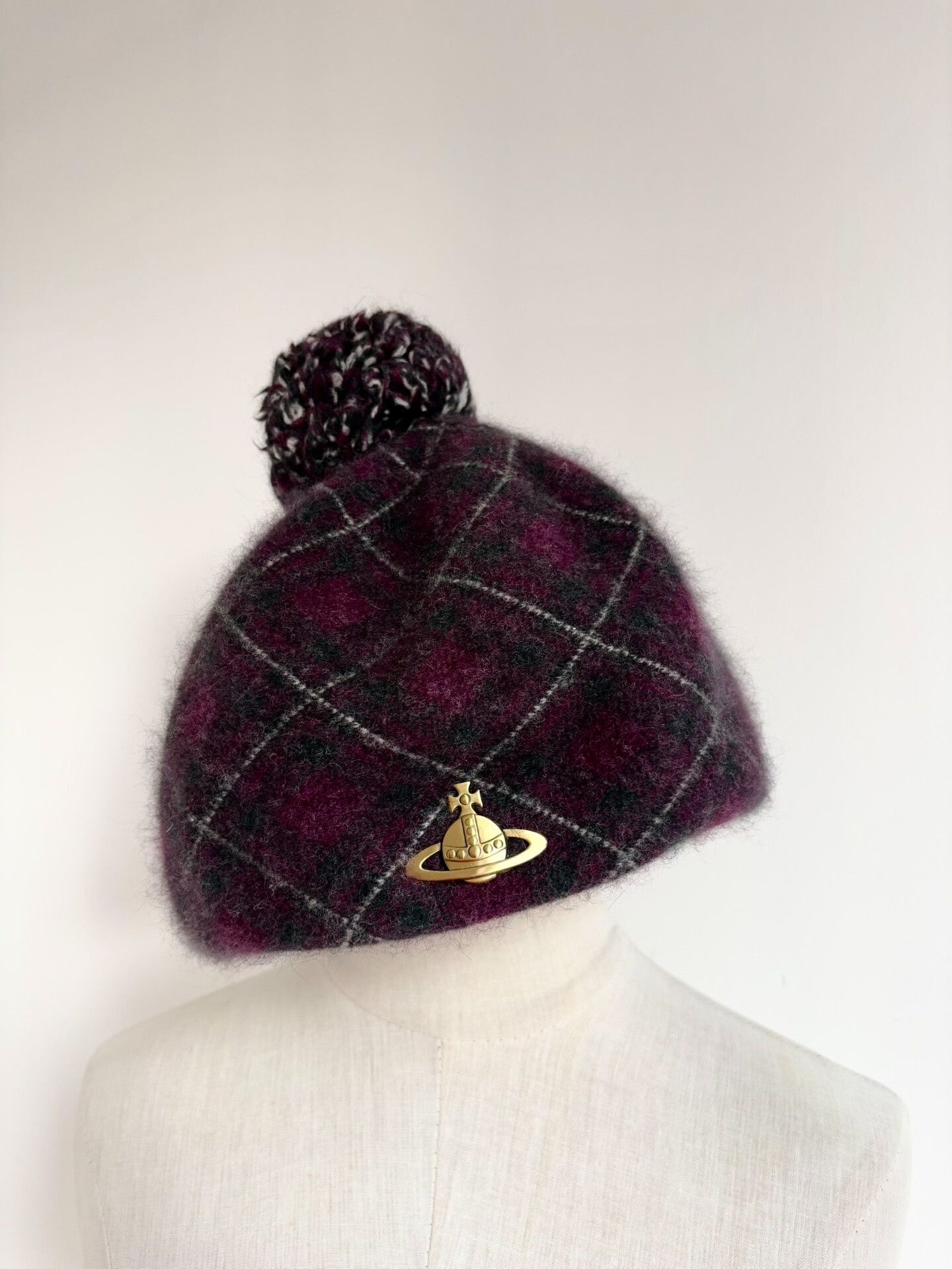 Vivienne Westwood Vivienne Westwood Vintage Purple Plaid Beret Size ONE SIZE - 1 Thumbnail