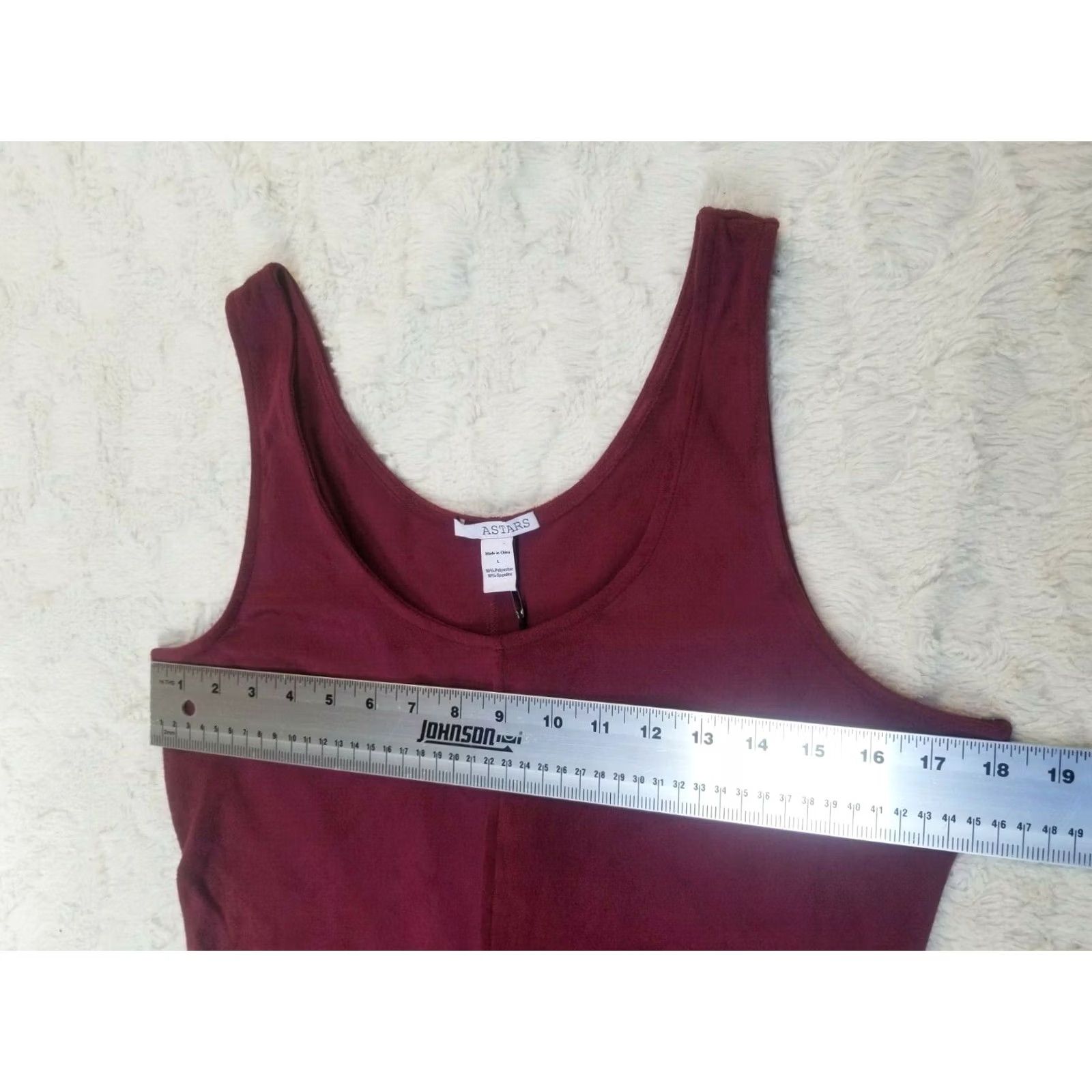 Vintage Astars Justine Vegan Leather Dress Sleeveless Bordeaux Suede Large NWT Woman Dress PRICED 43 Size L / US 10 / IT 46 - 6 Thumbnail