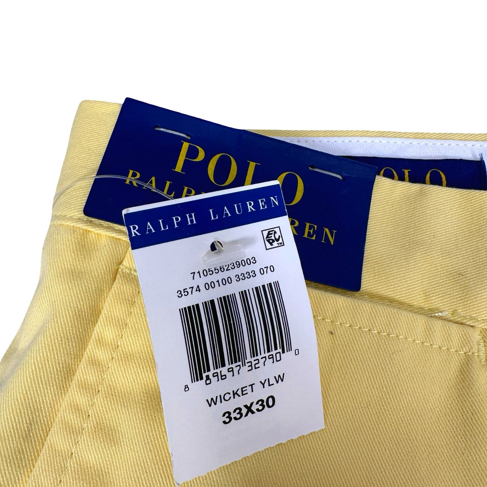 Polo Ralph Lauren Polo Ralph Lauren Chino Pants Men 33x30 Yellow Slim NWT New Size US 33 - 4 Thumbnail