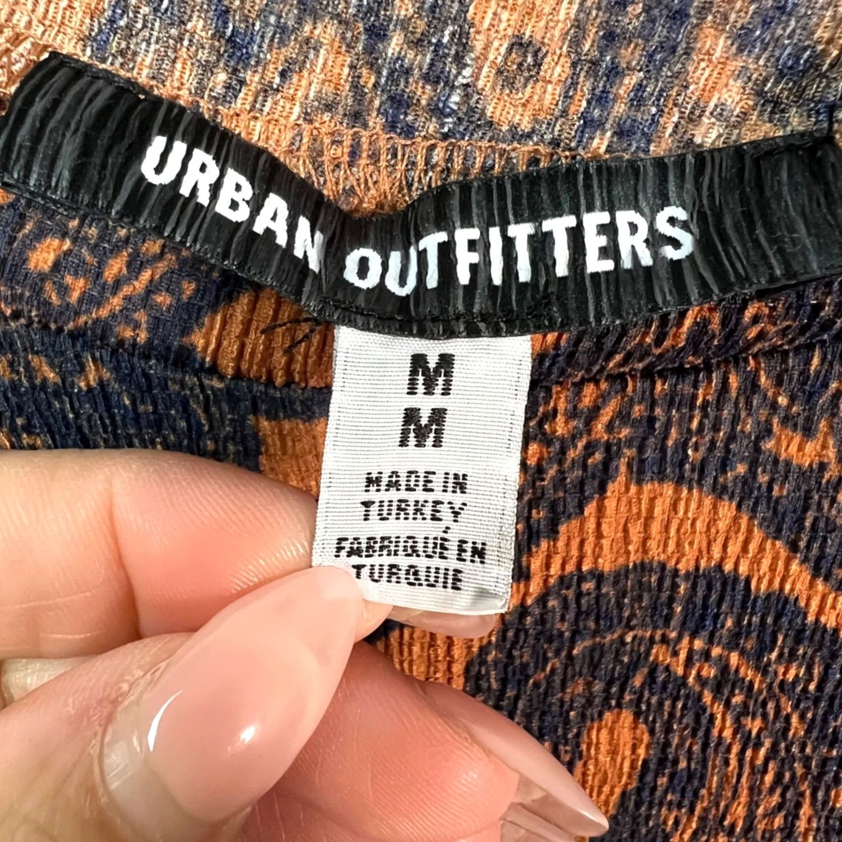 Urban Outfitters Urban Outfitters Dress Mini Bodycon Paisley Orange Blue Print Shirt? Size M / US 6-8 / IT 42-44 - 3 Thumbnail