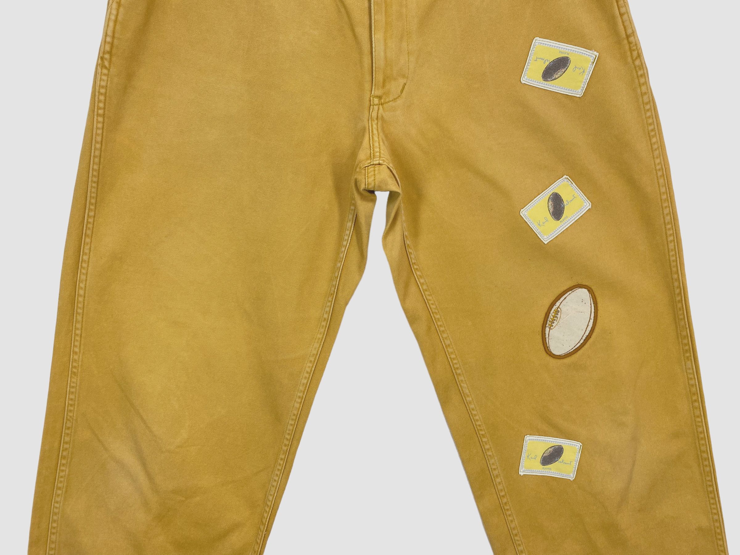 Karl Helmut Karl Helmut Patchwork Yellow Pants ColorBlock Workwear Style Size US 27 - 5 Thumbnail