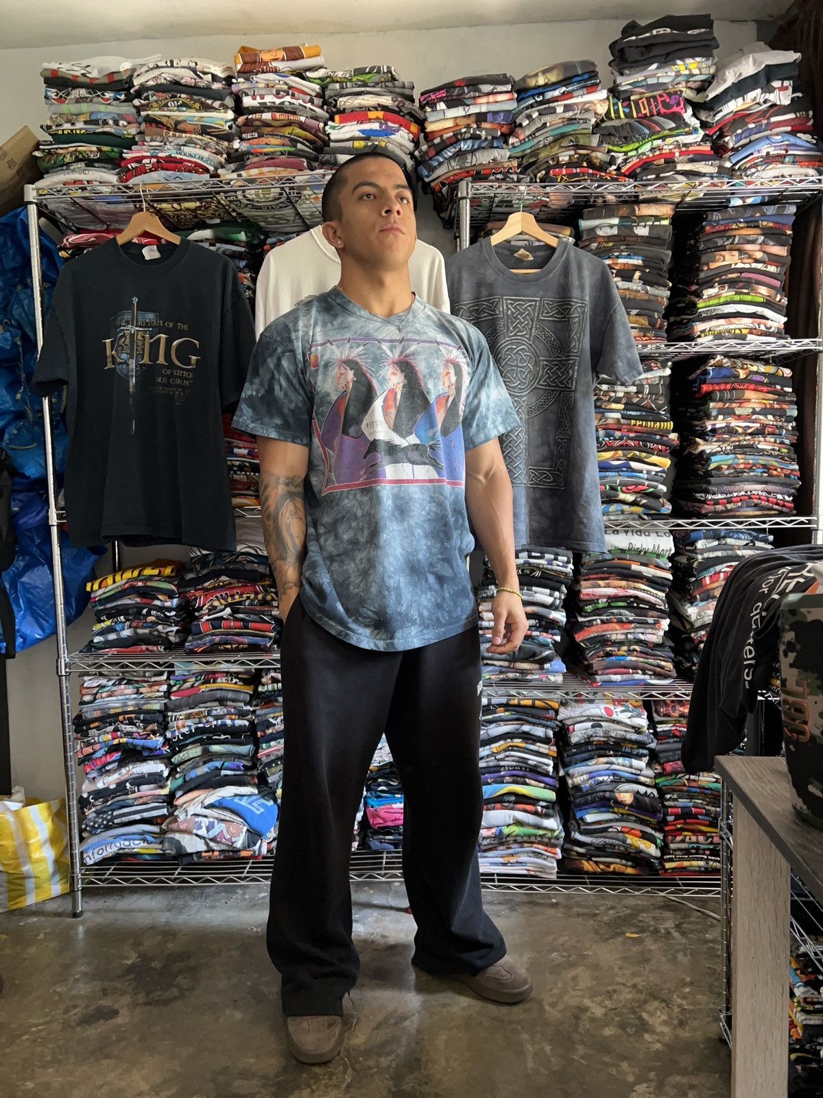 The Mountain 90s Native American Art Single Stitch Tee Size US XL / EU 56 / 4 - 2 Thumbnail