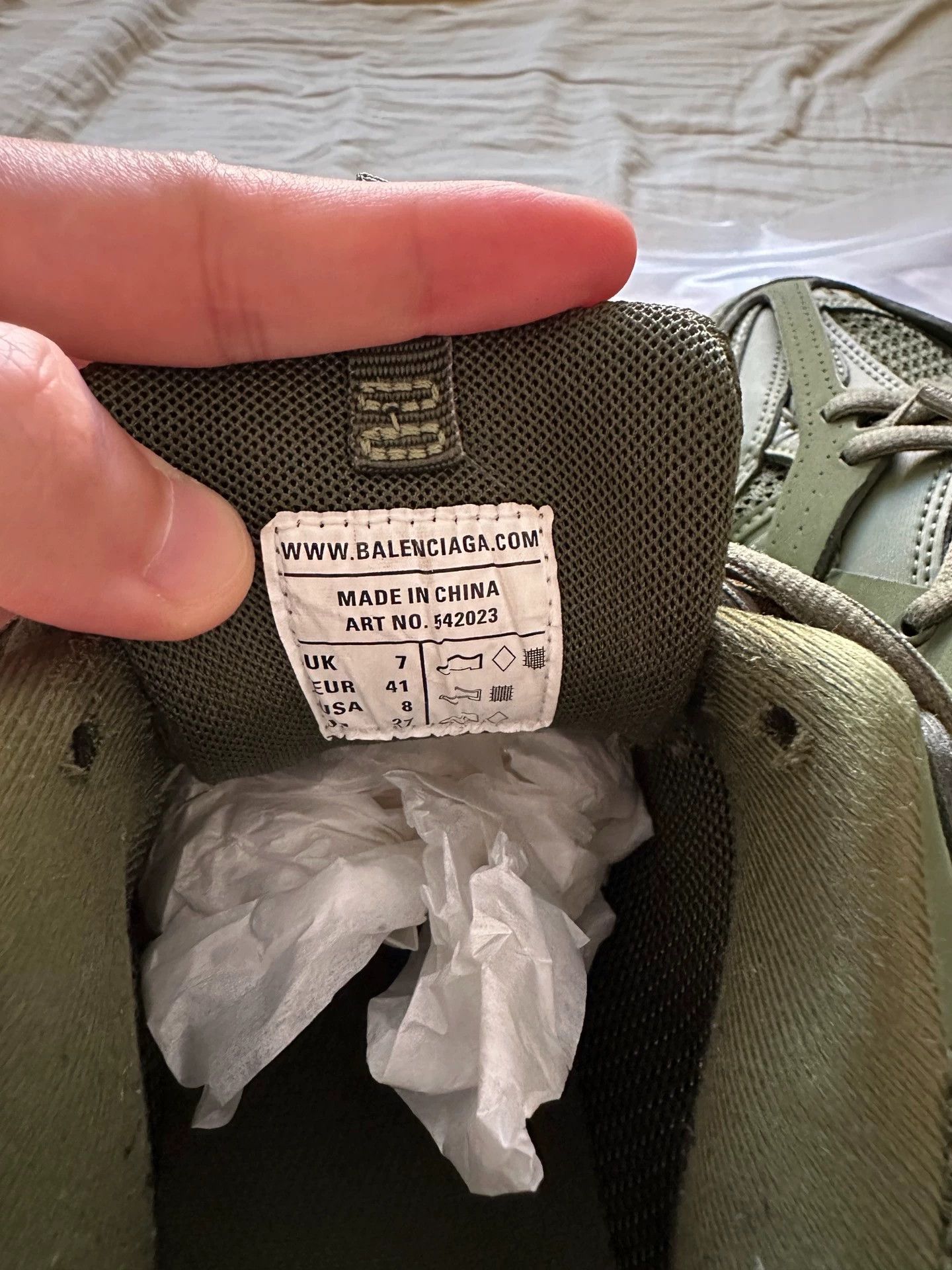 Balenciaga Balenciaga Track 1.0 Men's Olive Green 41 Sneakers Size US 8 / EU 41 - 7 Thumbnail