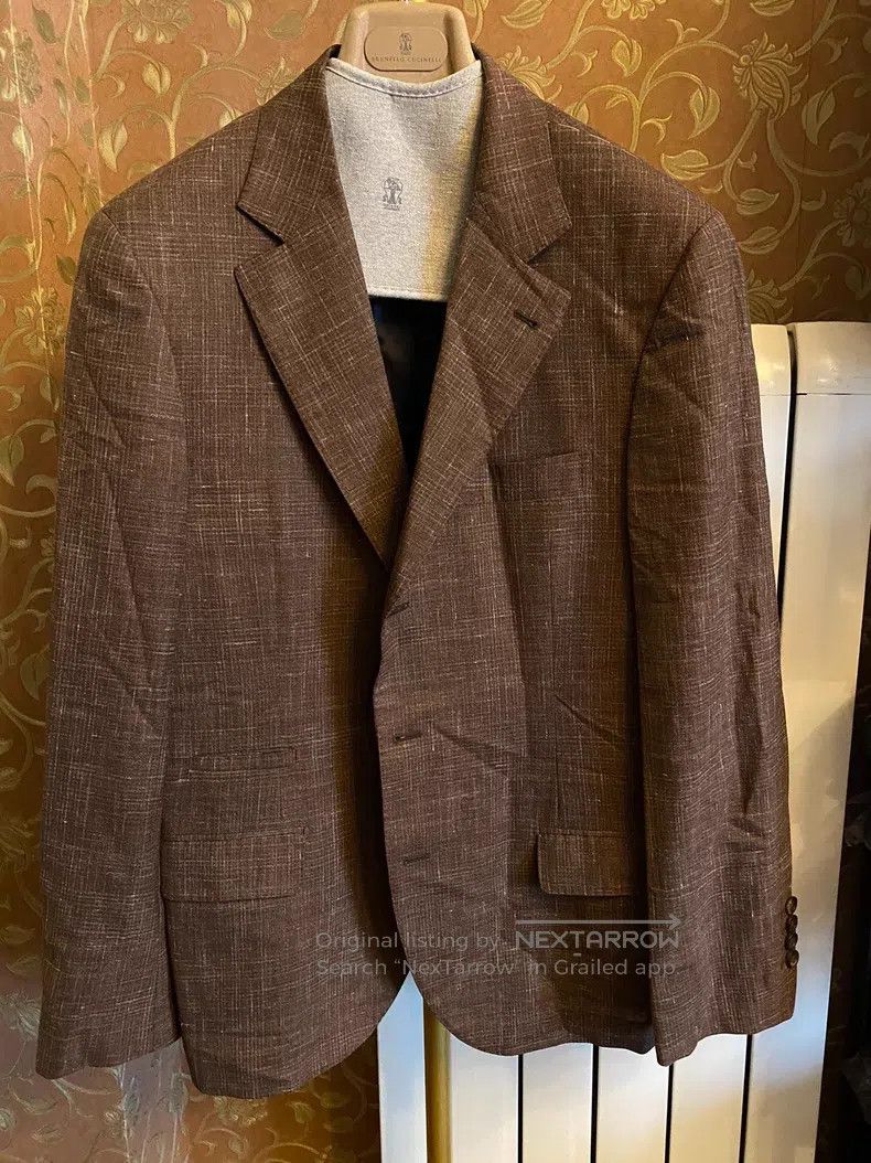 Brunello Cucinelli brunello cucinelli Suit set, wool, linen, and silk blended Size 50L - 1 Thumbnail