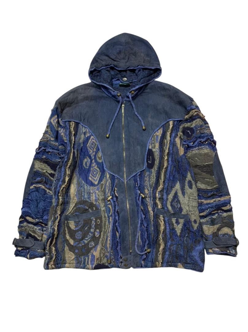 Coogi Vintage COOGI Wool Knitted Leather Oversized Size US L / EU 52-54 / 3 - 1 Thumbnail