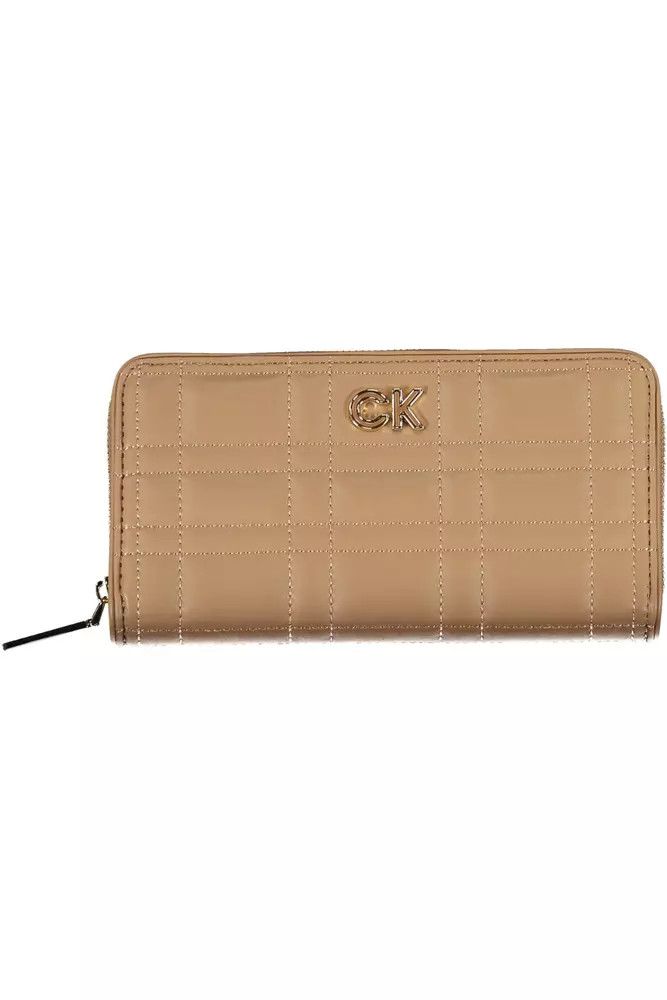 Beige Polyester Women Women's Wallet