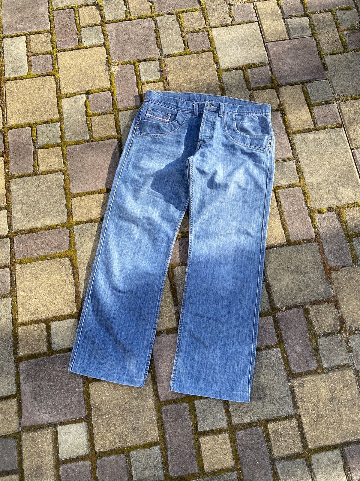 Diesel Vintage Diesel Washed Japanece Wide Flared Jeans Y2k Size L Size US 36 / EU 52 - 6 Thumbnail