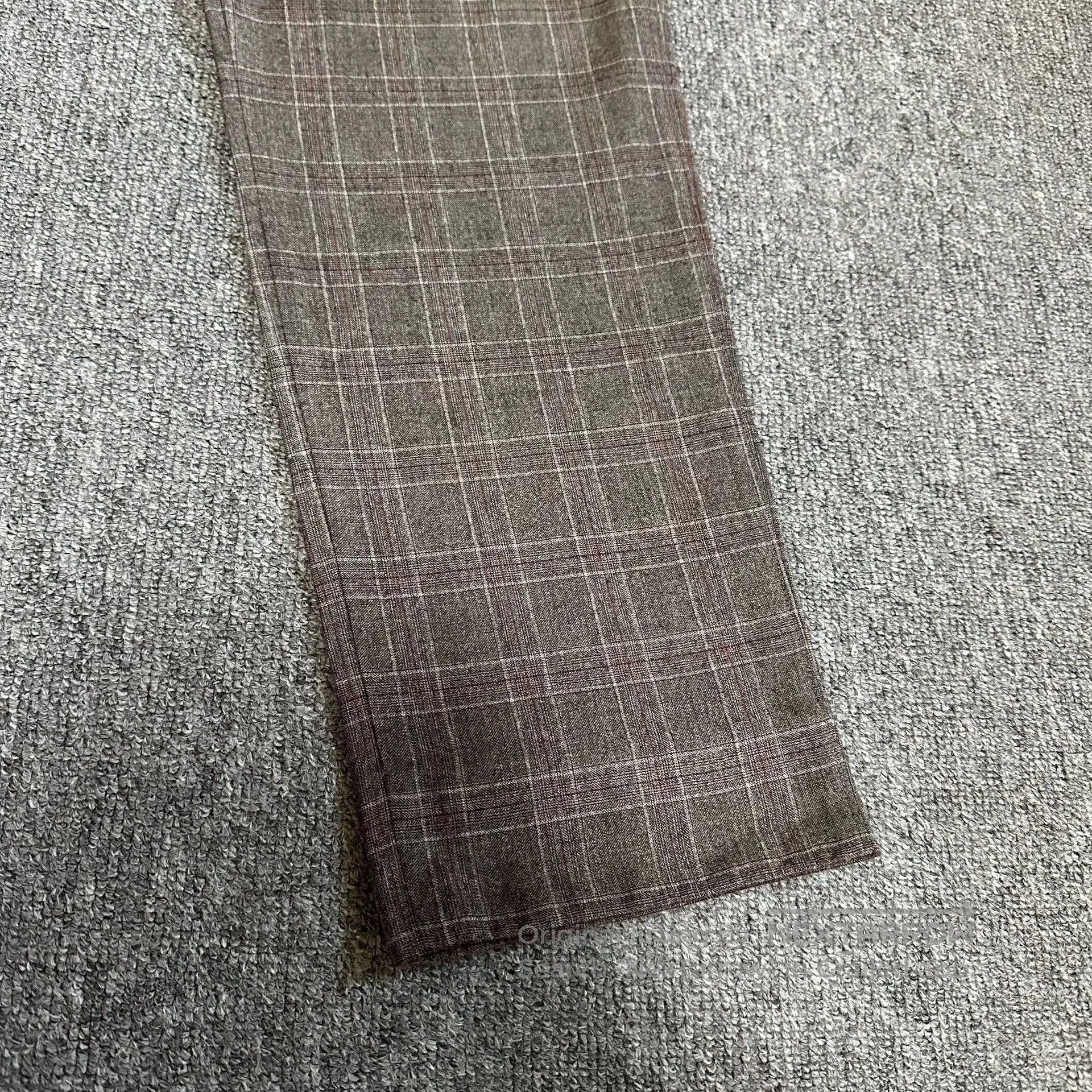 Loro Piana Loro Piana Wool Casual Trousers with Checks. Size US 34 / EU 50 - 2 Thumbnail