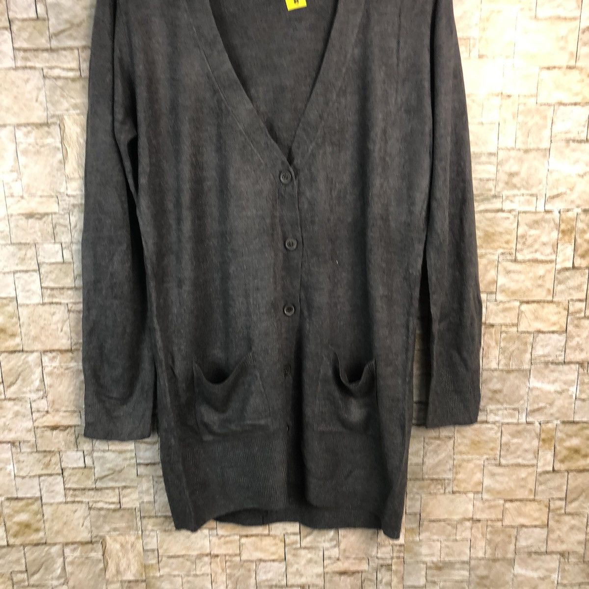 GU × Homespun Knitwear GU black Cardigan Knitwear #A923 Size L / US 10 / IT 46 - 3 Thumbnail