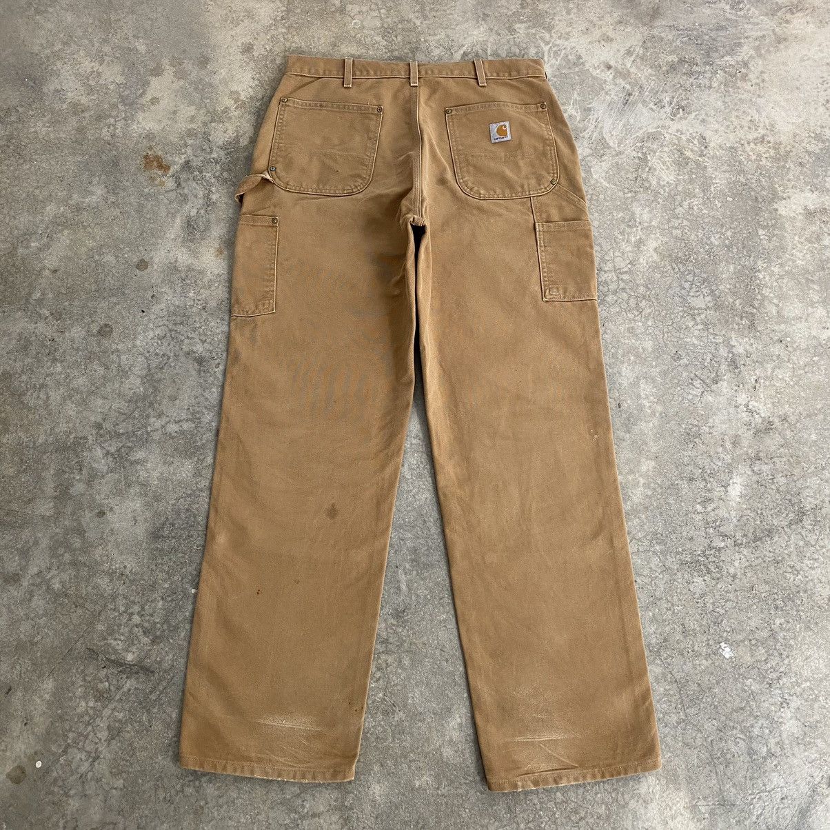 Carhartt VTG Carhartt Double Knee Faded Tan Dirty Carpenter Pants Size US 34 / EU 50 - 13 Thumbnail