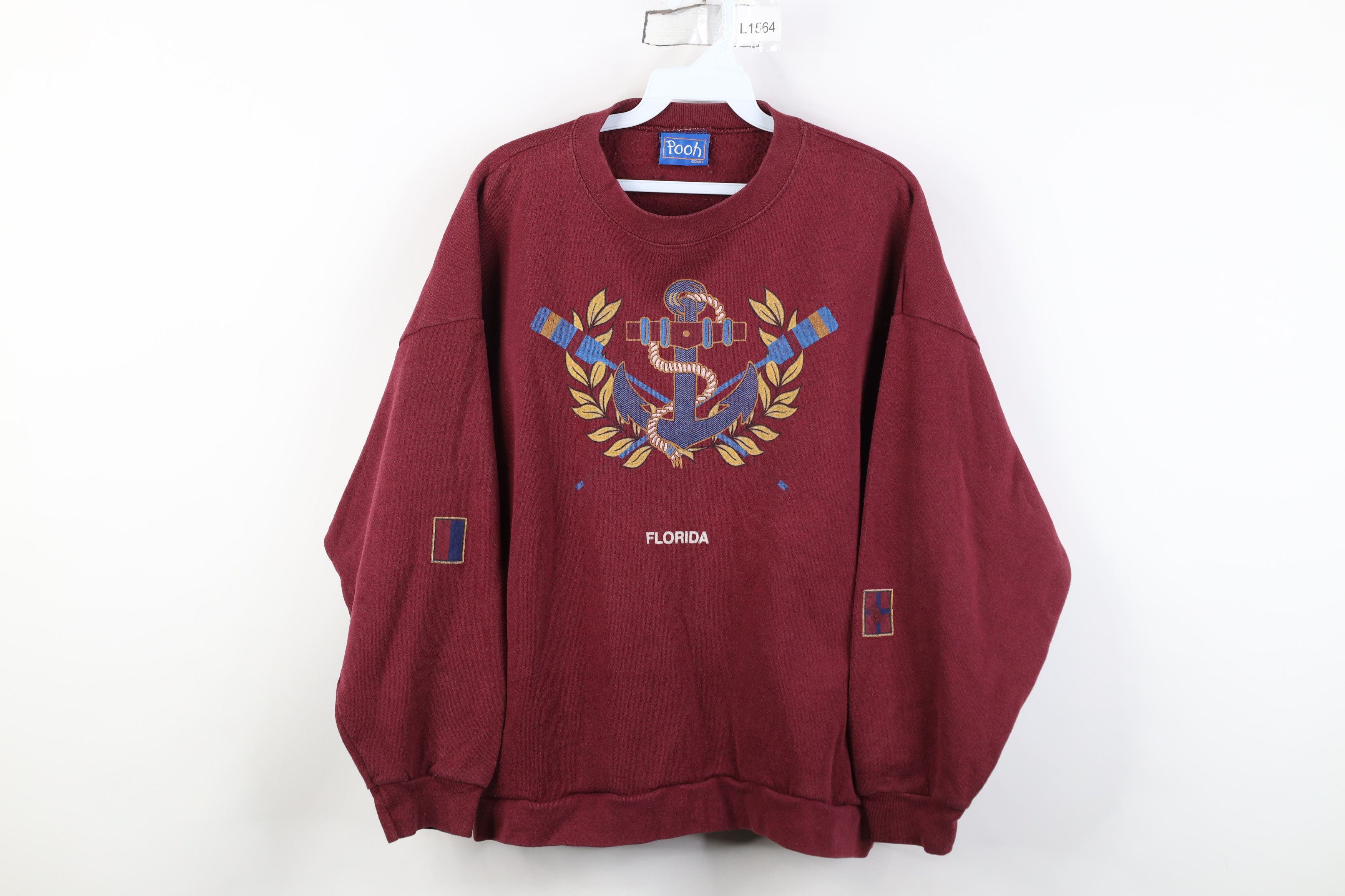 Disney Vintage 90s Disney Winnie the Pooh Florida Boat Sweatshirt Size XXL / US 16-18 / IT 52-54 - 1 Thumbnail