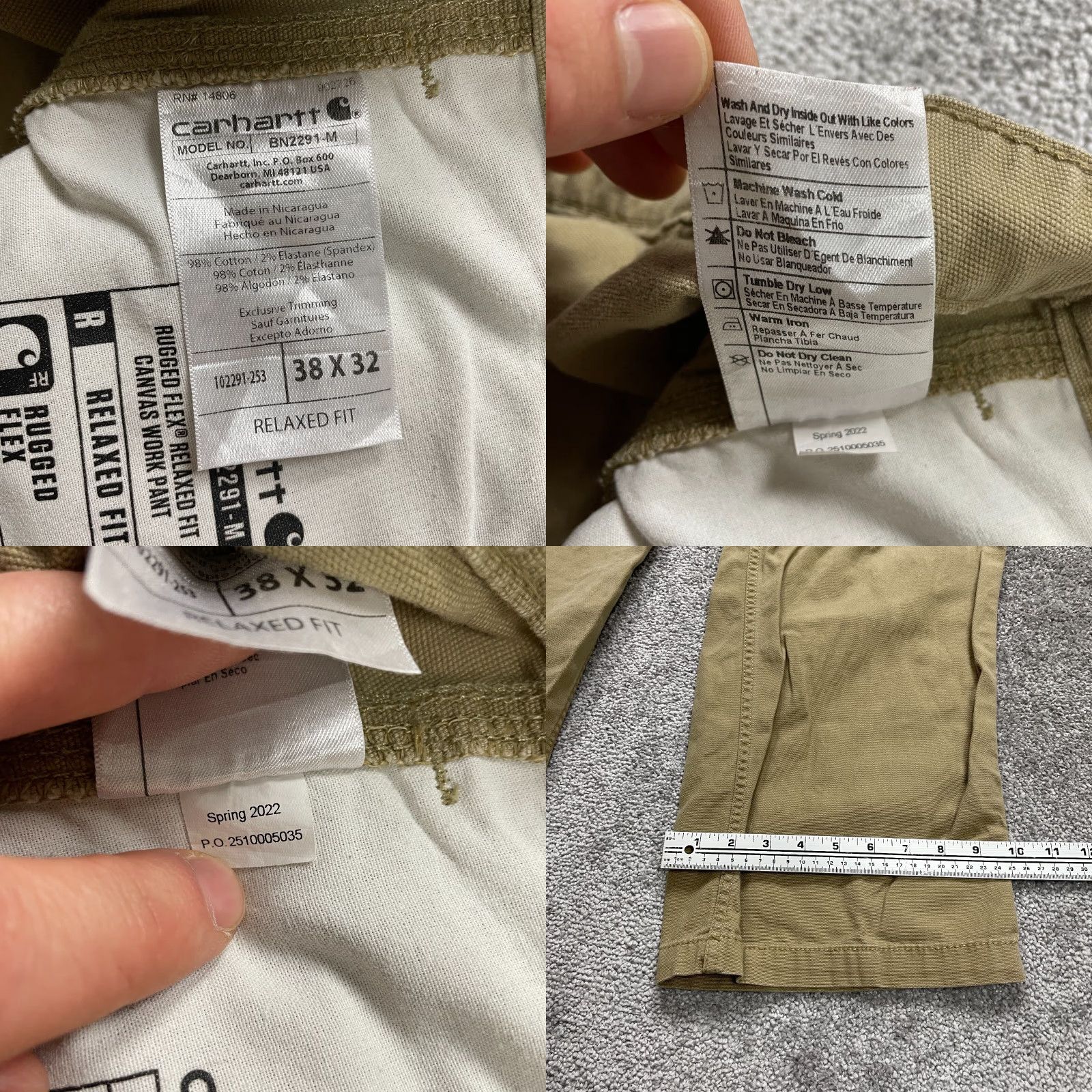 Carhartt VINTAGE Carhartt Men's Relaxed Fit Carpenter Pants 40x31 Brown Canvas Workwear Straight Leg Size US 40 / EU 56 - 8 Thumbnail