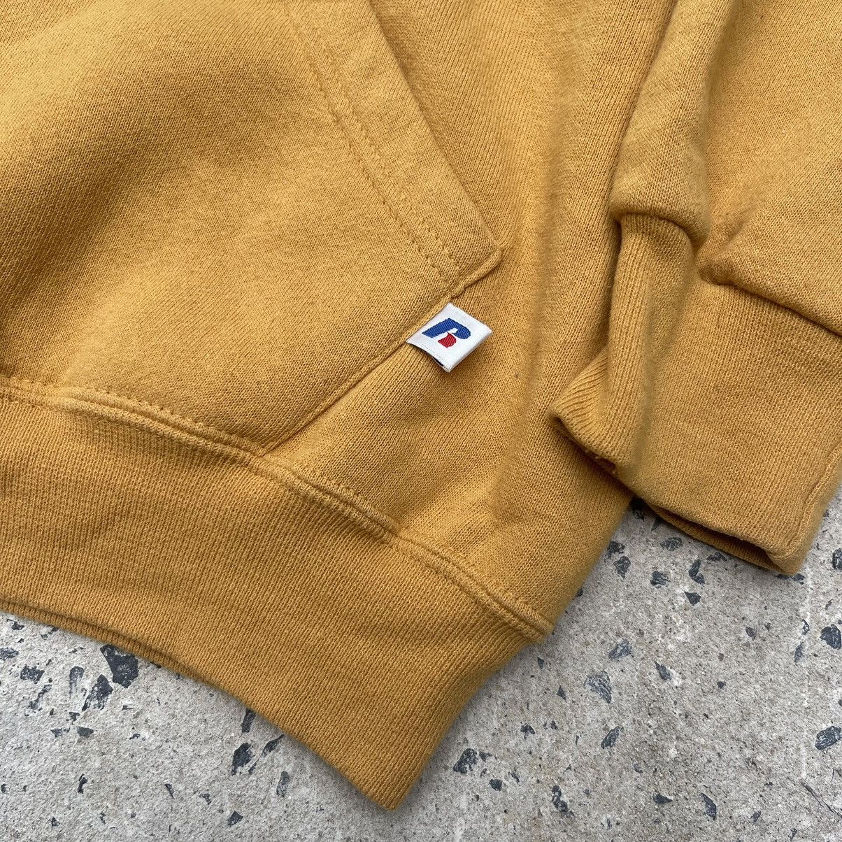Russell Athletic Vtg 90s RUSSELL ATHLETIC Mustard Blank Hoodie Size US M / EU 48-50 / 2 - 4 Thumbnail
