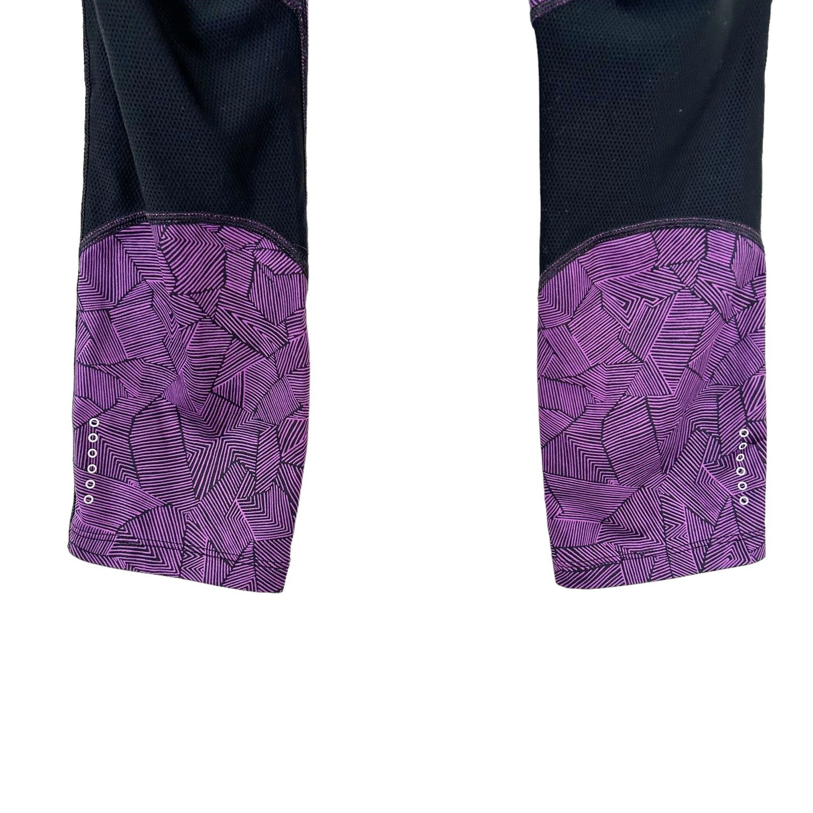 Nike Nike Dri Fit Purple Black Cropped Leggings Sz S Size 27" / US 4 / IT 40 - 4 Thumbnail