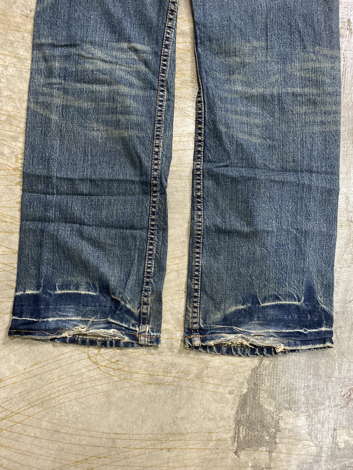 Takeo Kikuchi 1990s Japan Motive patch distressed light denim Size US 32 / EU 48 - 18 Thumbnail