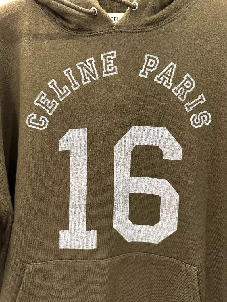 Celine Celine Green Logo Hoodie with Drawstrings Size US XS / EU 42 / 0 - 3 Thumbnail