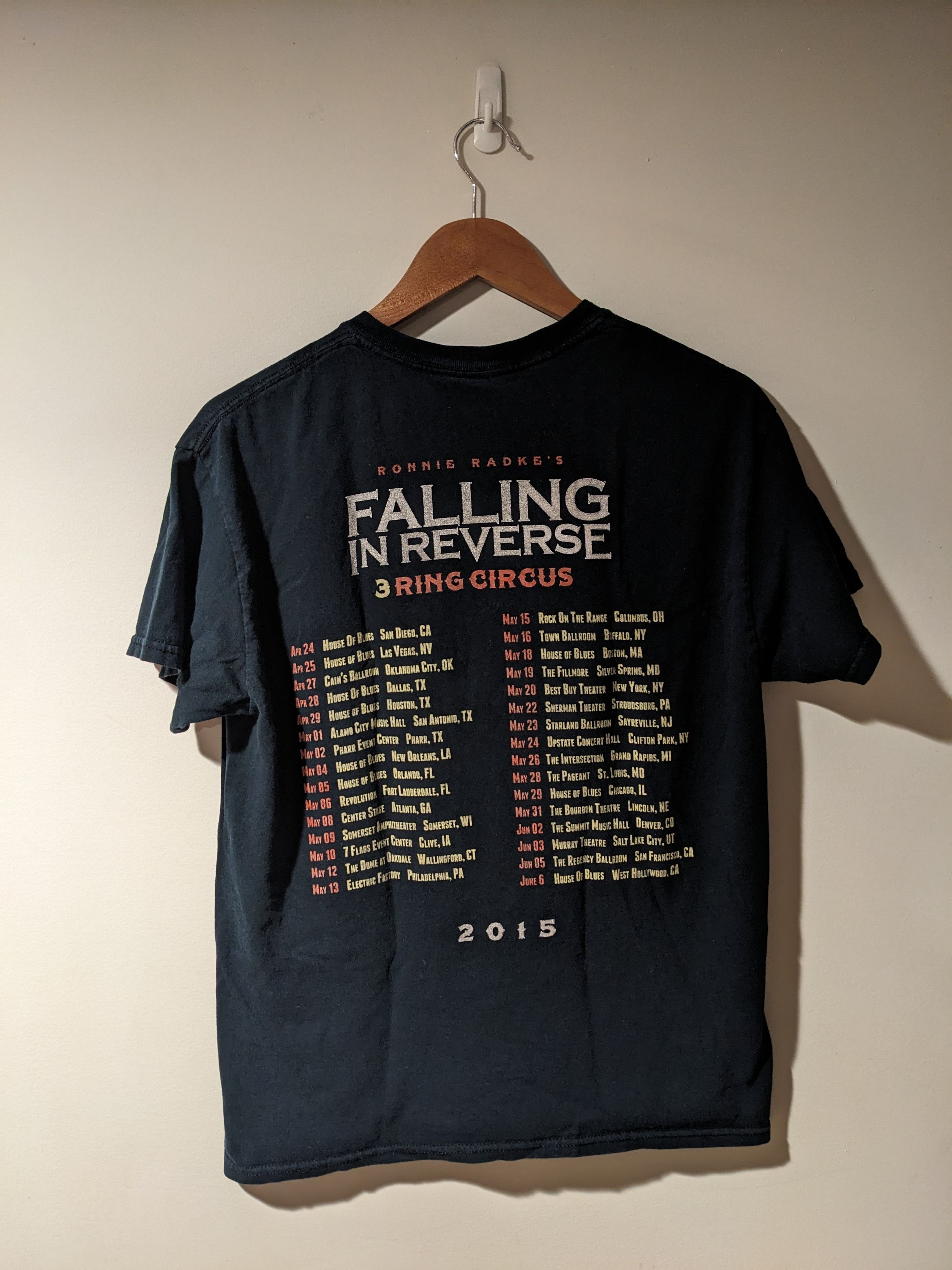 Band Tees × Hot Topic × Vintage Vintage 2015 Falling in Reverse 3 Ring Circus Tour T-Shirt Size US M / EU 48-50 / 2 - 7 Thumbnail