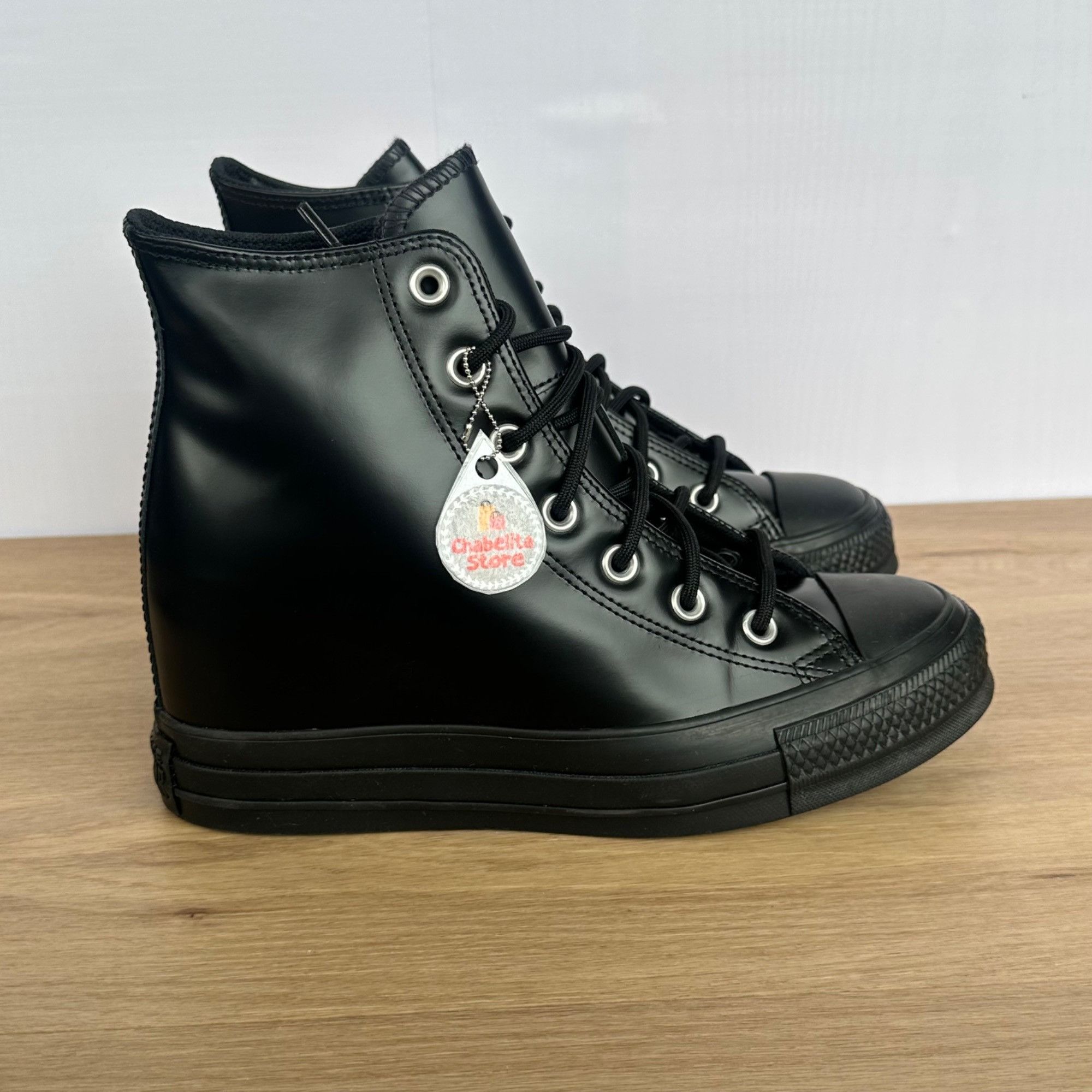 Converse ✨Converse Chuck Taylor Wedge Platform Leather Sz 10.5 Womens Size US 10.5 / IT 40.5 - 3 Thumbnail