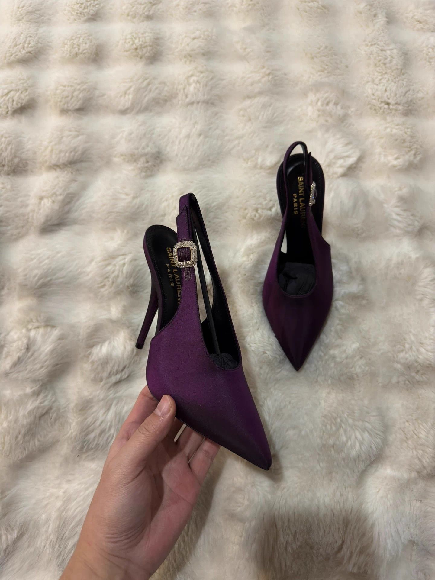 Saint Laurent Paris Saint Laurent New Gradient Purple Heels 36 Size US 5 / IT 35 - 5 Thumbnail