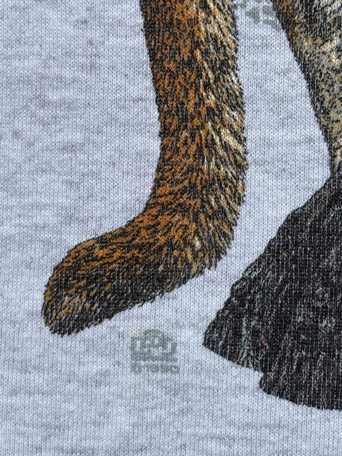 Jerzees × Vintage Vintage 1990 JERZEES Cougar On A Tree Grey Sweater Size XL Size US XL / EU 56 / 4 - 5 Thumbnail