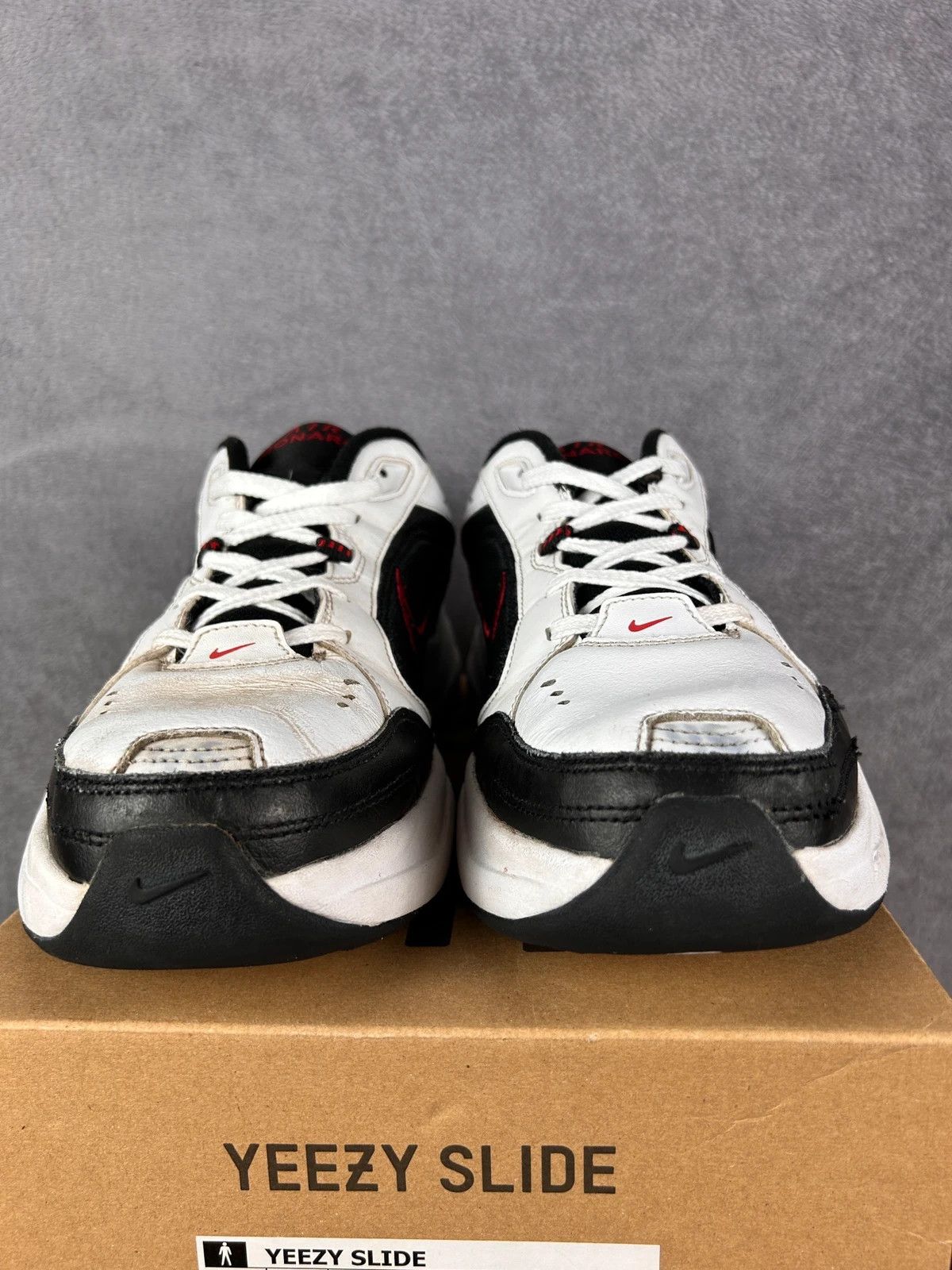 Nike Nike Air Monarch OG leather sneakers Y2K black white Size US 12 / EU 45 - 6 Thumbnail
